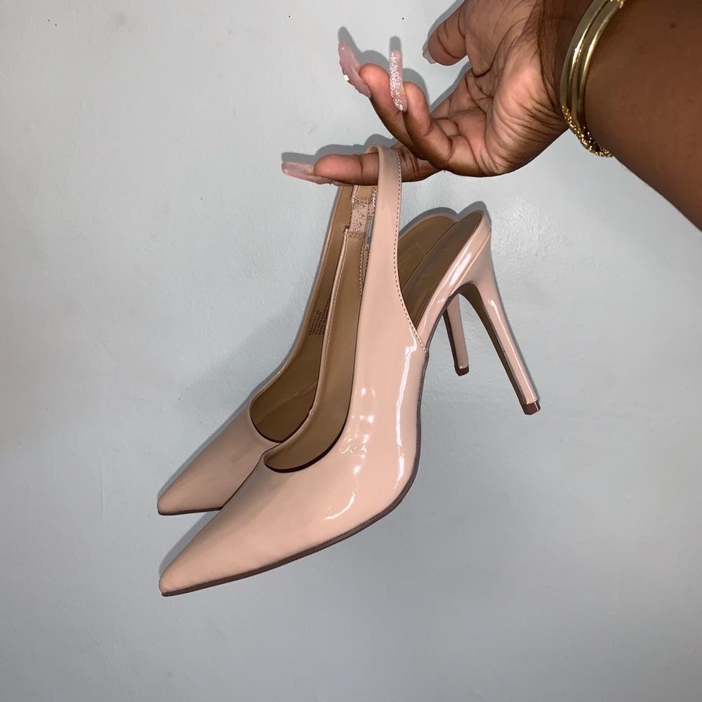 Nude Slingback Pumps